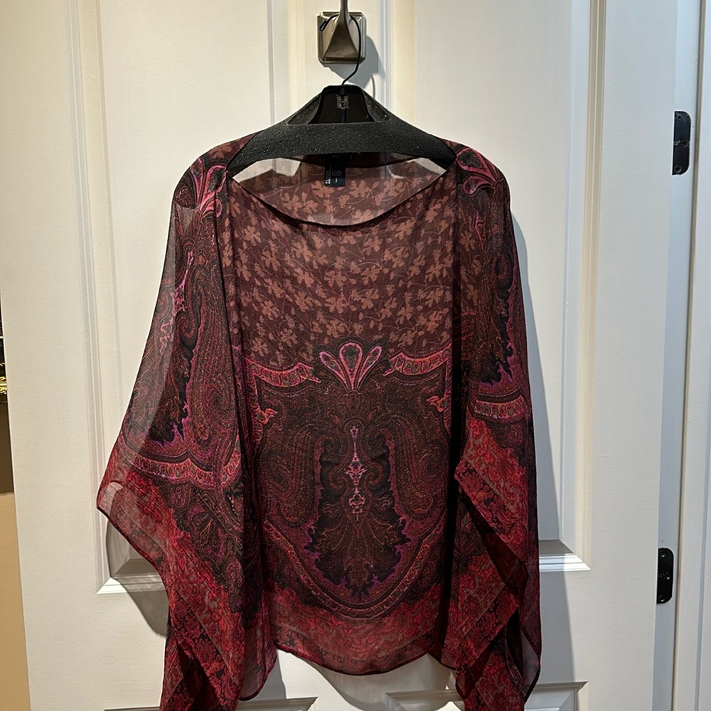 Etro Silk Multi Colored Poncho. One size. NEVER WORN